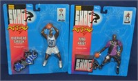 (2) 1993 Shaq Attack Carded Figures
