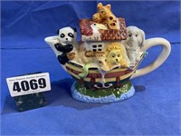 Noah's Ark Tea Pot, 6.5"T