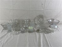 Collection of Antique Clear Glass Items