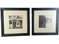 (2) Black & White Framed Prints