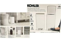 Kohler 6 L Stainless Trash Cans White, Pack of 2