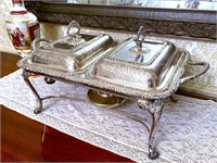 English Silverplate Formal Food Warmer