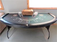 Casino Style Black Jack Table & accessories
