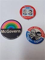 Vtg. Political McGovern Button Pins