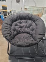 Sleek Black - Foldable Saucer Chair