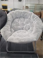 Soft Grey Foldable Saucer Chair