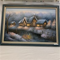 Winter Landscape Acrylic Painting