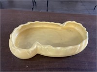 Haeger Pottery Yellow Kidney Shaped Bowl Planter