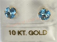 10kt  Blue Topaz Earrings