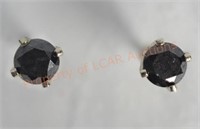 14 KT Black Diamond Earrings
