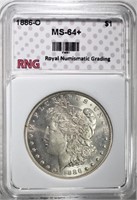 1886-O MORGAN DOLLAR RNG CH BU+