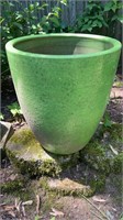 Green Glazed Terracotta Planter 15.5x13.5 (has