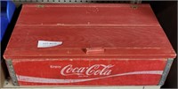 WOOD COCA-COLA CRATE WITH HINGED LID