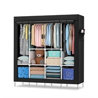 Portable Wardrobe, 67 Inch Closet for Hanging