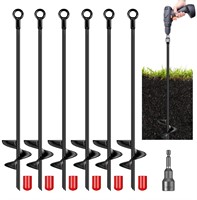 6 Pcs 30 Inch Auger Earth Anchor Shed Anchor Kit