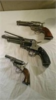3 commemorative old west revolvers