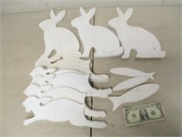 Lot of Wood Carved Animal Silhouettes