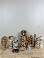 Religious figurine lot