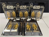 5 STAR WARS GOLD EDITION FIGURES