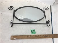 metal towel holder/mirror