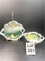 Weiman Germany Floral China Bowl and Saucer Set
