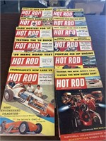 (13) 1959 Hot Rod Magazines