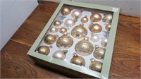 Gold-Peraled Christmas Balls