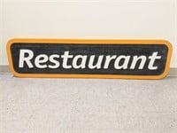 Large Wooden Sign- "Restaurant" (65" H x 16" W)