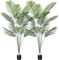 2-Pk CROSOFMI Artificial Areca Palm Tree 6 Feet