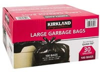 100-Pk Kirkland Signature Large Garbage Bags, 30