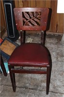 Set of 4 Folding Chair with wood Backs