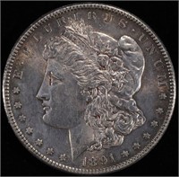 1891-S MORGAN DOLLAR AU/BU