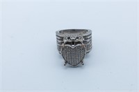 Sterling silver cocktail ring, size 7.25