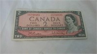 1954 Canada Two Dollar Bank Note VF-30