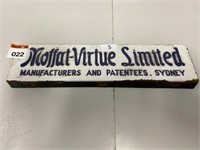 Moffat - Virtue Limited Enamel Sign - 405 x 100