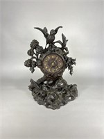 Black Forest Carved Wood Clock
