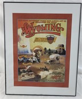 Framed Wyoming Road Trip poster