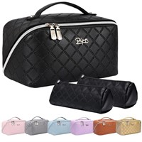 Travel Makeup Bag PU Leather Toiletry Bag for Wome