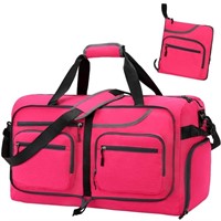 Travel Duffle Bag 65L Foldable with Shoes Compartm