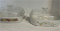 2 Corning Ware/Pyrex, Baking Dishes