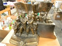 PAIR OF BRASS BOOKENDS-PATRIOTIC