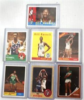 7 Topps Bill Russell Basketball Cards