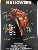 Halloween cast signed mini movie poster