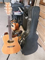 Washburn 24 fret acoustic guitar w/ hard case.....