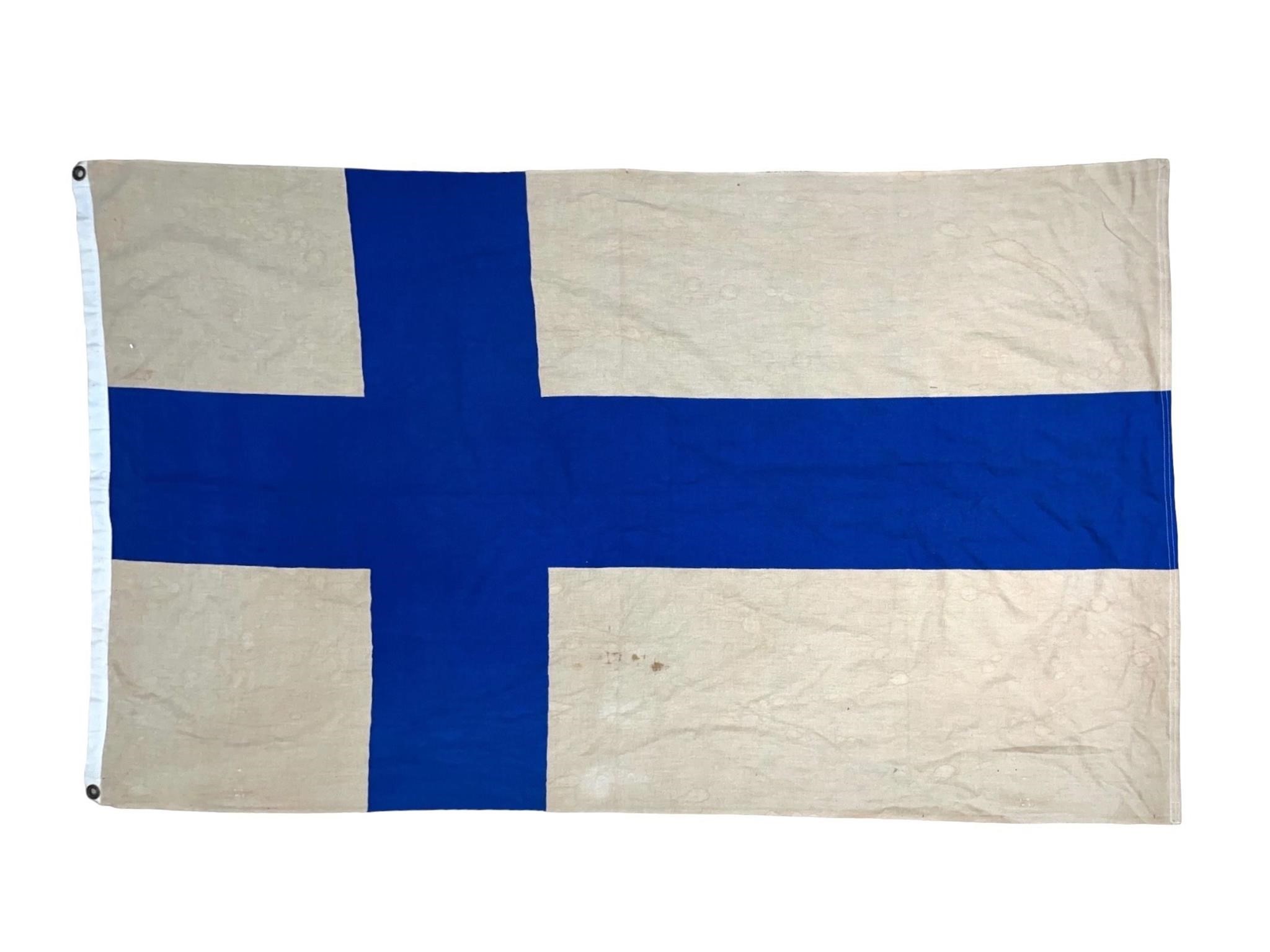 Vintage Large Cloth Flag of Finland