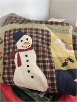 Snowman Bed Set & Throw Pillows