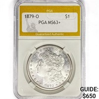 1879-O Morgan Silver Dollar PGA MS63+