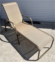 Bronze finish patio chase lounge 
Sling material
