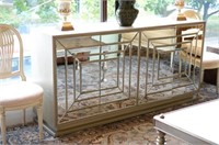 Contemporary console with mirrored front