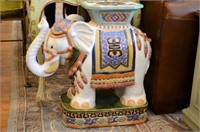 Pair of Elephant form pottery plant stands
